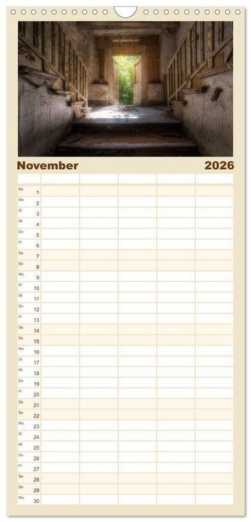Produktbild: Familienplaner 2026 - Verlassene Orte im Harz mit 5 Spalten (Wandkalender, 21 x 45 cm) CALVENDO