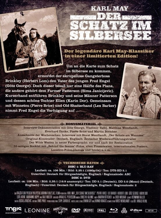 Produktbild: Der Schatz im Silbersee - Mediabook - Limited Edition (+ DVD)