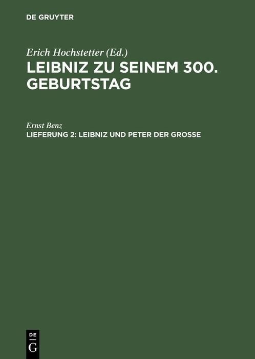 Produktbild: Leibniz und Peter der Grosse