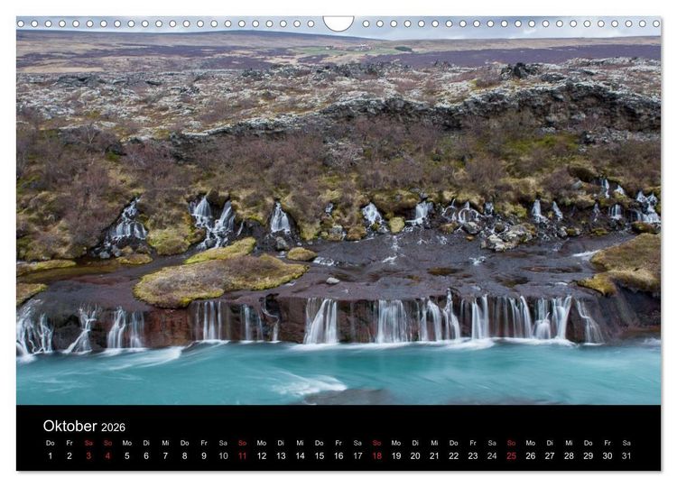 Produktbild: Eindr&uuml;cklich Island 2026 (Wandkalender 2026 DIN A3 quer), CALVENDO Monatskalender