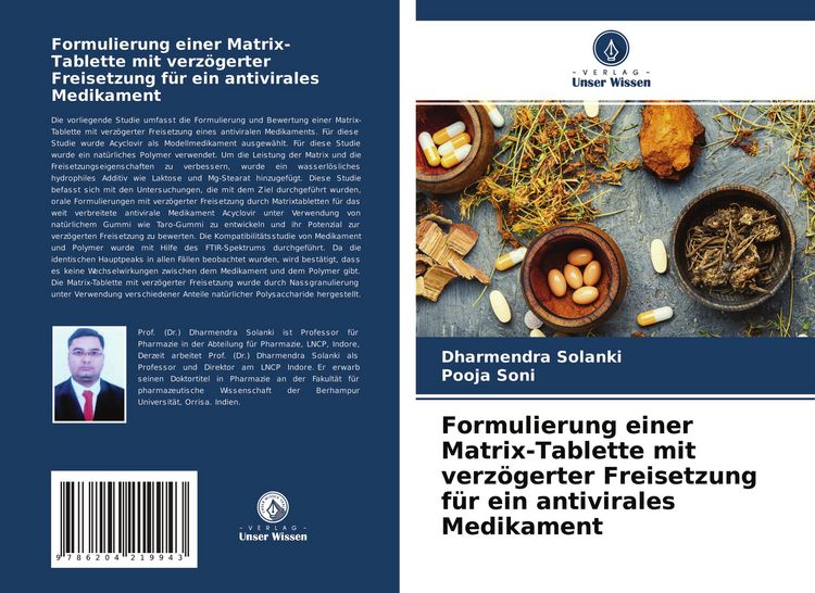 Produktbild: Formulierung einer Matrix-Tablette mit verz&ouml;gerter Freisetzung f&uuml;r ein antivirales Medikament