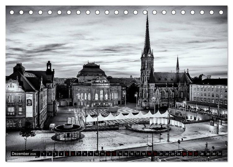 Produktbild: Ein Blick auf Chemnitz (Tischkalender 2026 DIN A5 quer), CALVENDO Monatskalender
