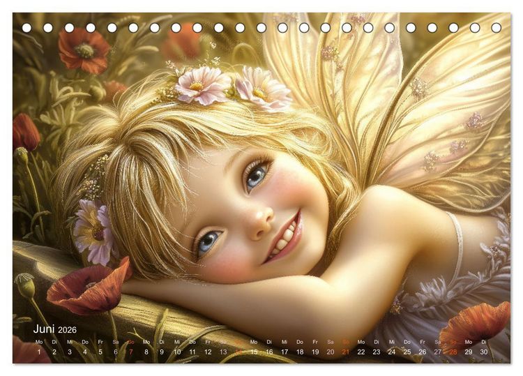 Produktbild: Feenstaub und Kinderlachen (Tischkalender 2026 DIN A5 quer), CALVENDO Monatskalender