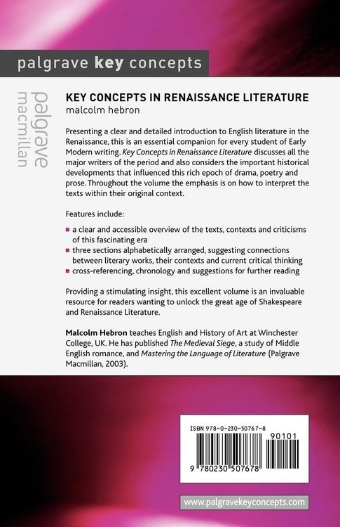 Produktbild: Key Concepts in Renaissance Literature