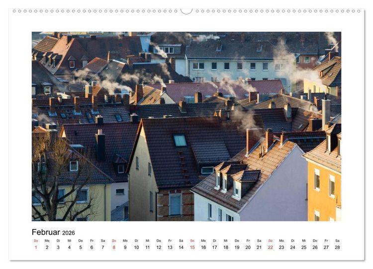 Produktbild: W&uuml;rzburg - Im Lauf der Jahreszeiten (hochwertiger Premium Wandkalender 2026 DIN A2 quer), Kunstdruck in Hochglanz