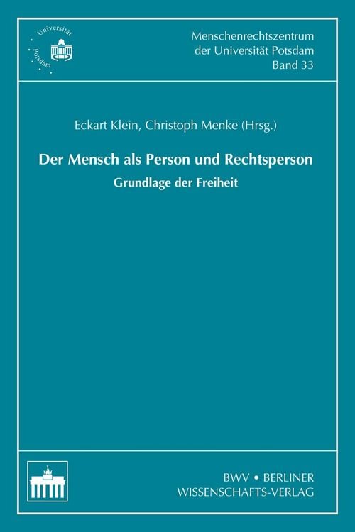 Produktbild: Der Mensch als Person und Rechtsperson