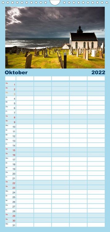 Produktbild: Familienplaner Schottland - Wildes Land im Norden (Wandkalender 2022 , 21 cm x 45 cm, hoch)