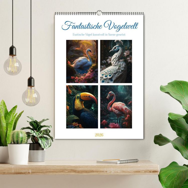 Produktbild: Fantastische Vogelwelt (Wandkalender 2026 DIN A2 hoch), CALVENDO Monatskalender