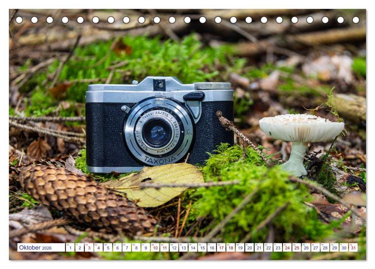 Produktbild: Alte Fotoapparate, Augenzeugen der Zeit (Tischkalender 2026 DIN A5 quer), CALVENDO Monatskalender