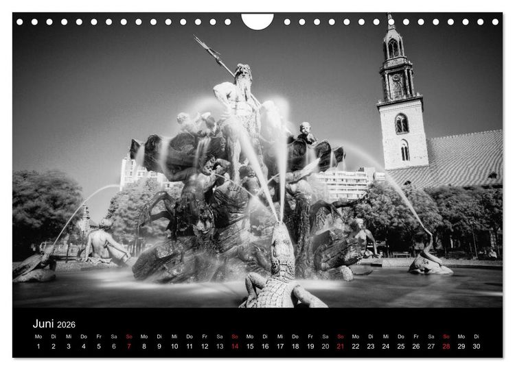 Produktbild: Berlin Monochrome (Wandkalender 2026 DIN A4 quer), CALVENDO Monatskalender