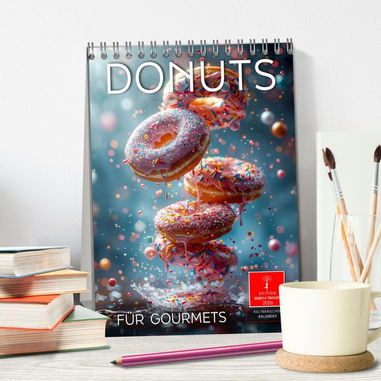 Produktbild: Donuts f&uuml;r Gourmets (Tischkalender 2026 DIN A5 hoch), CALVENDO Monatskalender
