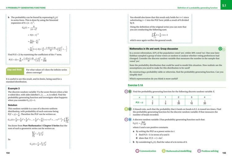 Produktbild: Cambridge International as & a Level Further Mathematics Further Probability and Statistics Student's Book