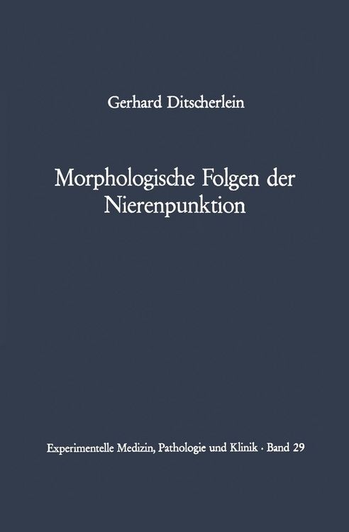 Produktbild: Morphologische Folgen der Nierenpunktion