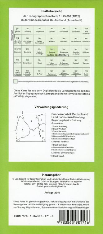 Produktbild: Hornberg 1 : 25 000