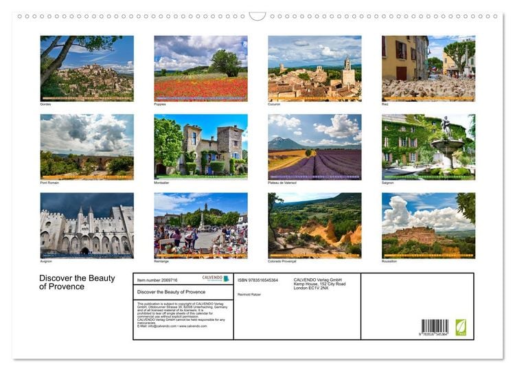 Produktbild: Discover the Beauty of Provence (Wall Calendar 2026 DIN A2 landscape), CALVENDO 12 Month Wall Calendar