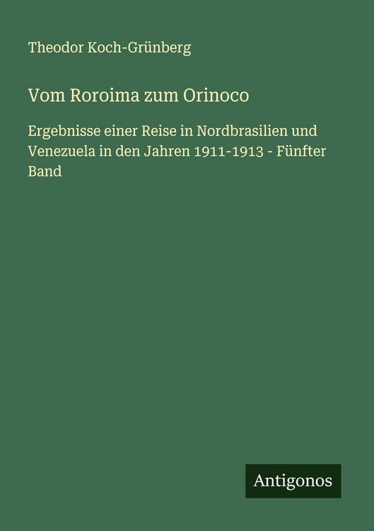 Produktbild: Vom Roroima zum Orinoco
