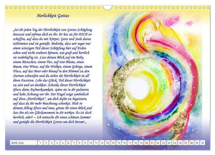 Produktbild: Engelbilder mit Botschaften f&uuml;r die Seele (Wandkalender 2026 DIN A3 quer), CALVENDO Monatskalender