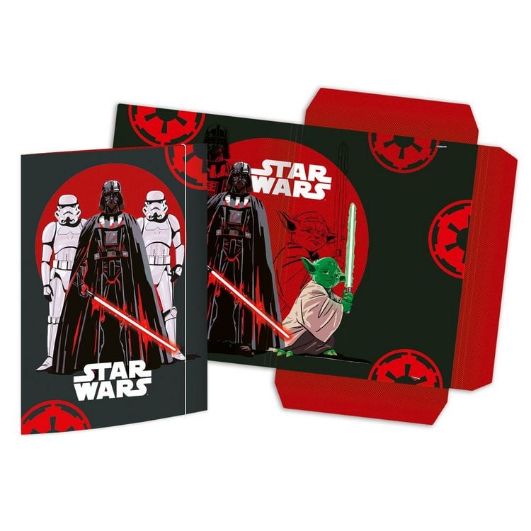 Produktbild: RNK Zeichenmappe STAR WARS mit Gummizug grau/schwarz/rot/wei&szlig; DIN A3