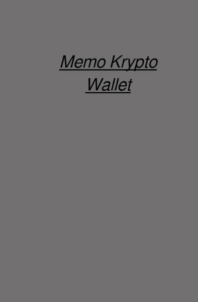 Produktbild: Memo Krypto Wallet