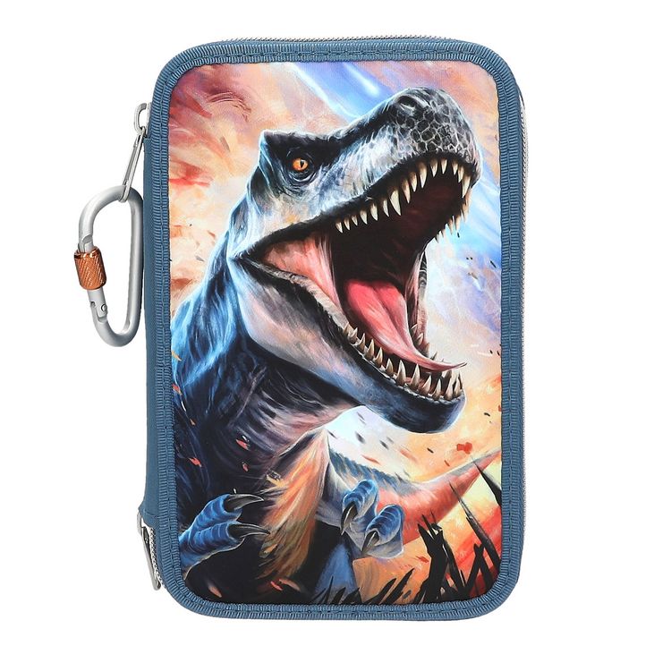 Produktbild: Dino World 3 Fach Federtasche