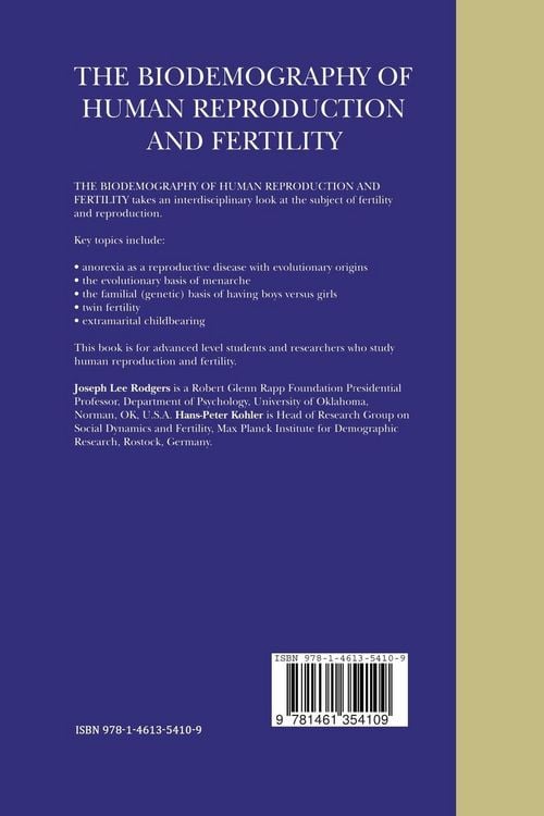 Produktbild: The Biodemography of Human Reproduction and Fertility