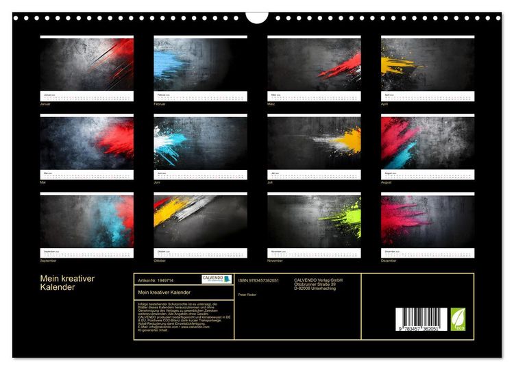 Produktbild: Mein kreativer Kalender (Wandkalender 2026 DIN A3 quer), CALVENDO Monatskalender