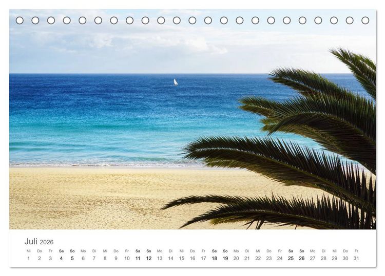 Produktbild: Fuerteventura - die W&uuml;steninsel der Kanaren (Tischkalender 2026 DIN A5 quer), CALVENDO Monatskalender