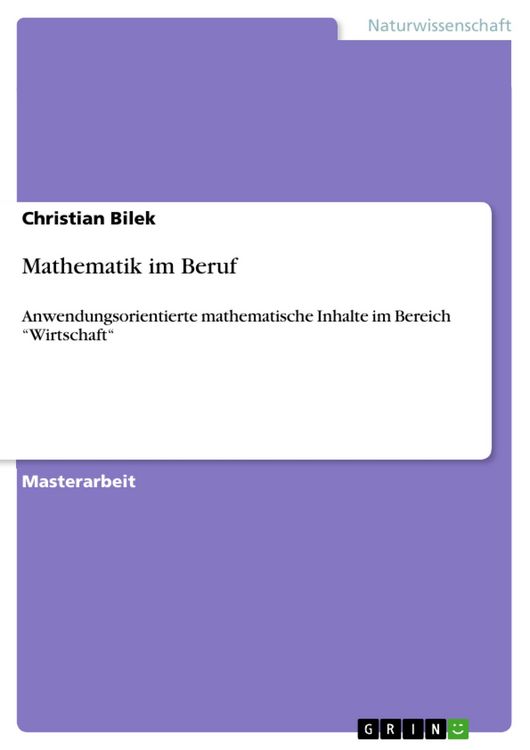 Produktbild: Mathematik im Beruf