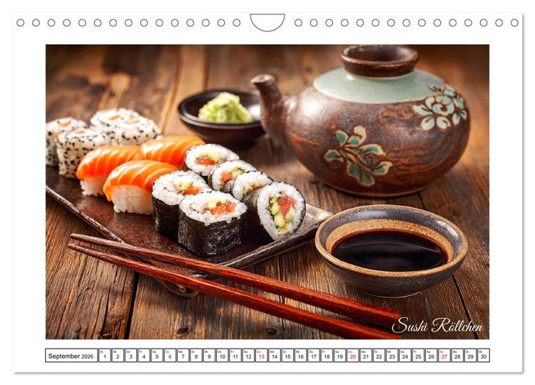 Produktbild: Genussmomente. Streifzug durch die japanische K&uuml;che (Wandkalender 2026 DIN A4 quer), CALVENDO Monatskalender