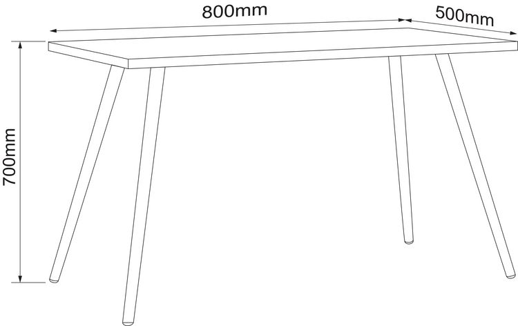 Produktbild: Schreibtisch B&uuml;rotisch Computertisch Salia 80x50