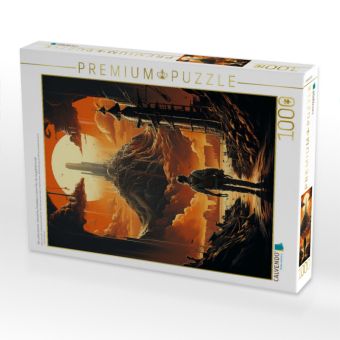 Produktbild: CALVENDO Puzzle Wer zuletzt kommt - historisches Filmplakat zu einem Film, der nie gedreht wurde | 1000 Teile Lege-Gr&ouml;&szlig;e 64x48cm Foto-Puzzle f&uuml;r gl&uuml;ck