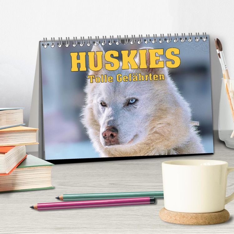 Produktbild: Huskies - Tolle Gef&auml;hrten (Tischkalender 2026 DIN A5 quer), CALVENDO Monatskalender