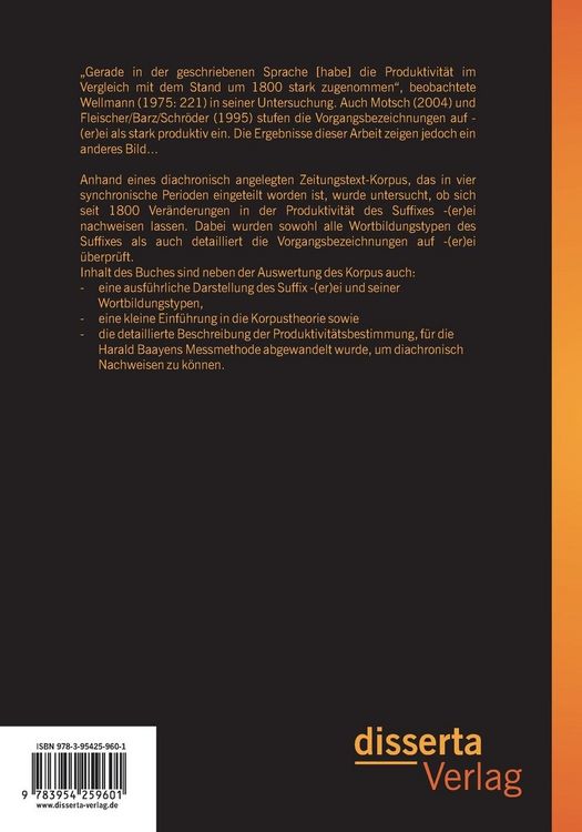 Produktbild: Produktivit&auml;t deverbaler Substantive auf -(er)ei: Quantitative Untersuchung in einem diachronischen Zeitungstext-Korpus