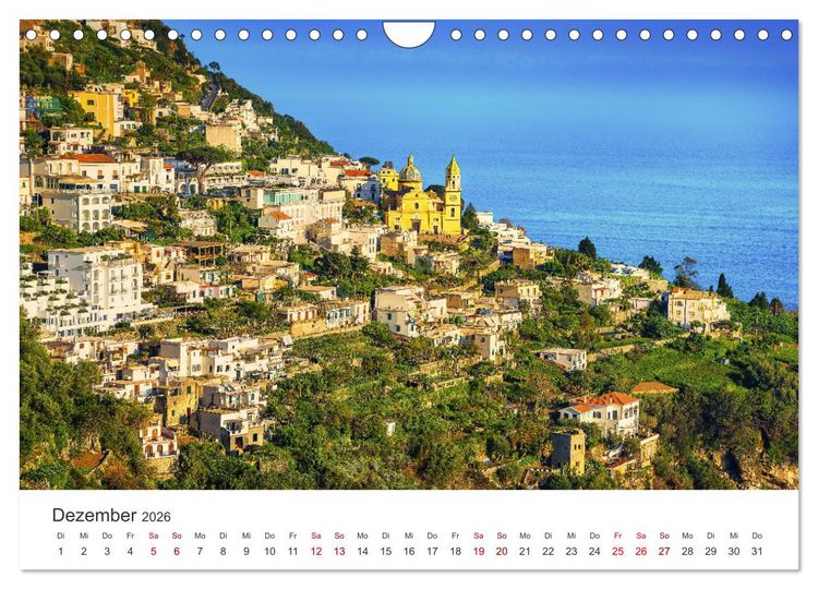 Produktbild: Amalfi K&uuml;ste - Italiens wundersch&ouml;ner K&uuml;stenabschnitt. (Wandkalender 2026 DIN A4 quer), CALVENDO Monatskalender