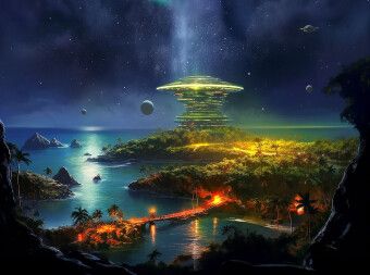 Produktbild: CALVENDO Puzzle Raumstation auf einem Planeten | 2000 Teile Lege-Gr&ouml;&szlig;e 90x67cm Foto-Puzzle f&uuml;r gl&uuml;ckliche Stunden