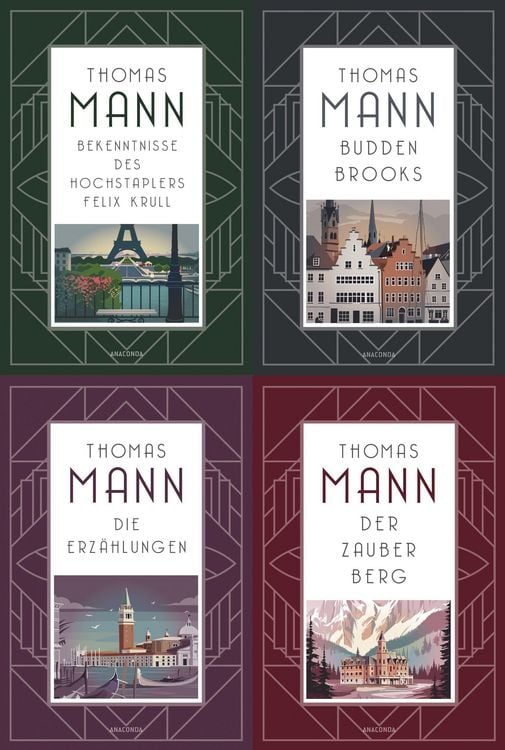 Produktbild: Vier B&auml;nde in einem E-Book. Buddenbrooks. Der Zauberberg. Die Erz&auml;hlungen. Felix Krull.