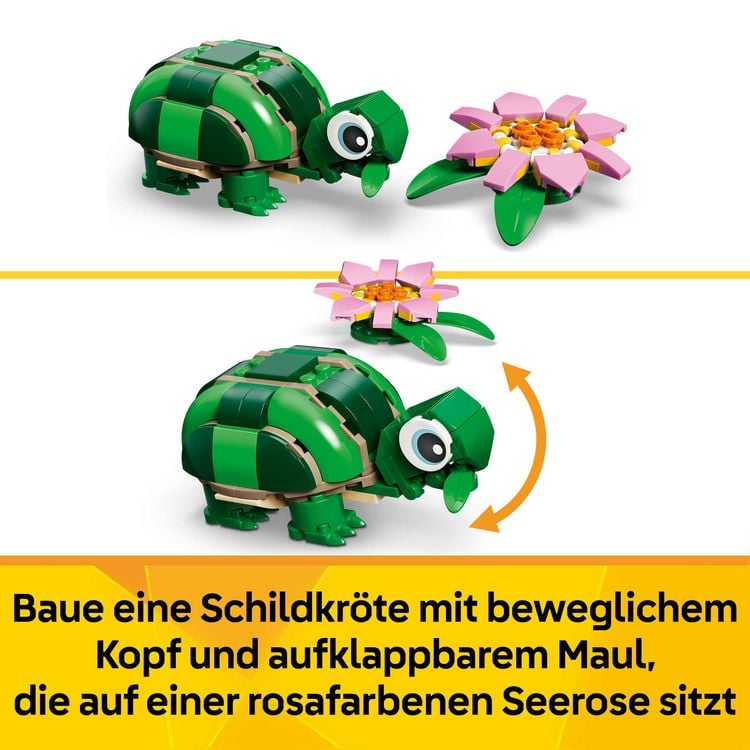 Produktbild: LEGO Creator 3-in-1-Set 31377 Schildkr&ouml;te mit Seerose, Modellbau ab 7
