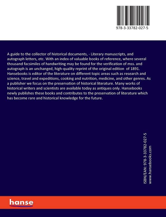 Produktbild: A guide to the collector of historical documents,