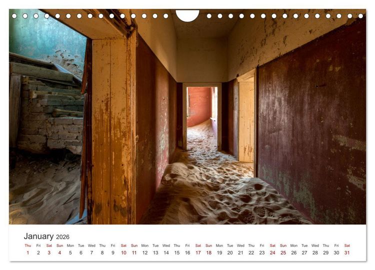 Produktbild: Kolmanskop Sand storm in town (Wall Calendar 2026 DIN A4 landscape), CALVENDO 12 Month Wall Calendar