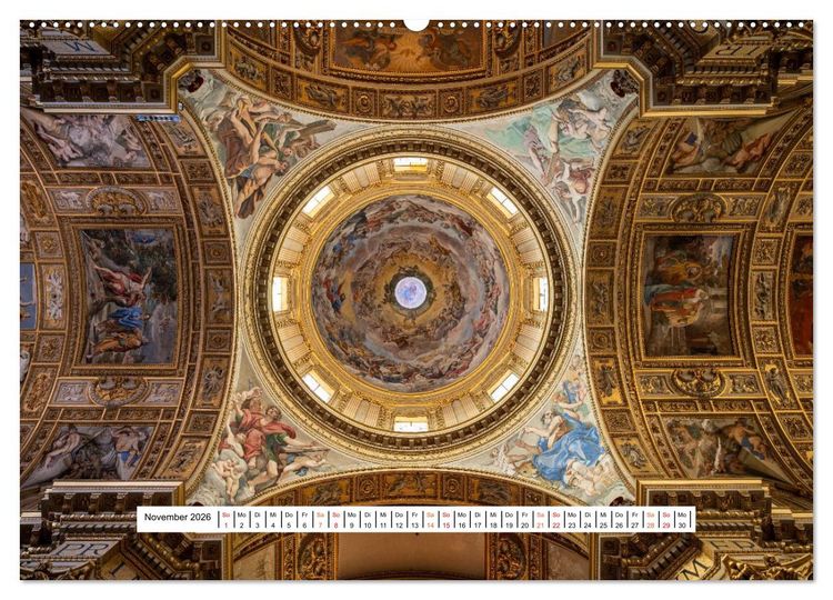 Produktbild: Gew&ouml;lbe des Glaubens &ndash; Kirchendecken Europas (Wandkalender 2026 DIN A2 quer), CALVENDO Monatskalender