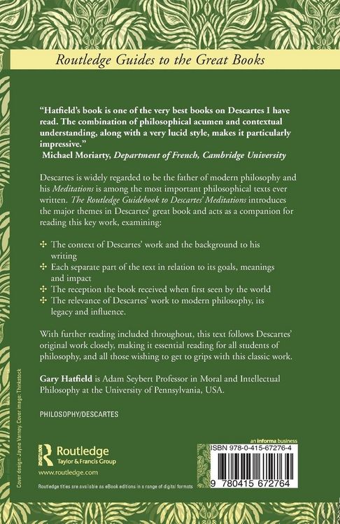 Produktbild: The Routledge Guidebook to Descartes' Meditations