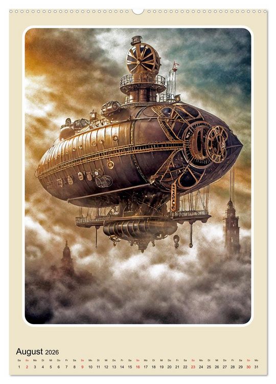 Produktbild: Steampunk Mobilit&auml;t (Wandkalender 2026 DIN A2 hoch), CALVENDO Monatskalender