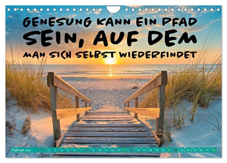 Produktbild: Gute Besserung - mit coolen Spr&uuml;chen (Wandkalender 2026 DIN A4 quer), CALVENDO Monatskalender