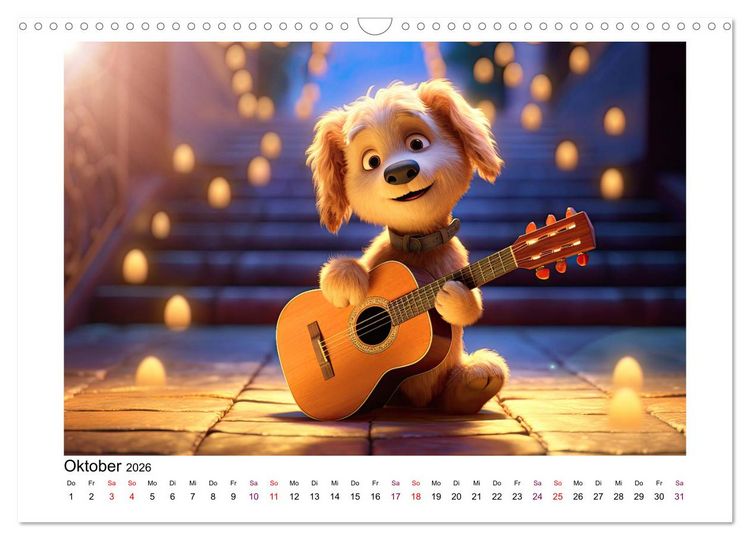 Produktbild: CatDogBand (Wandkalender 2026 DIN A3 quer), CALVENDO Monatskalender
