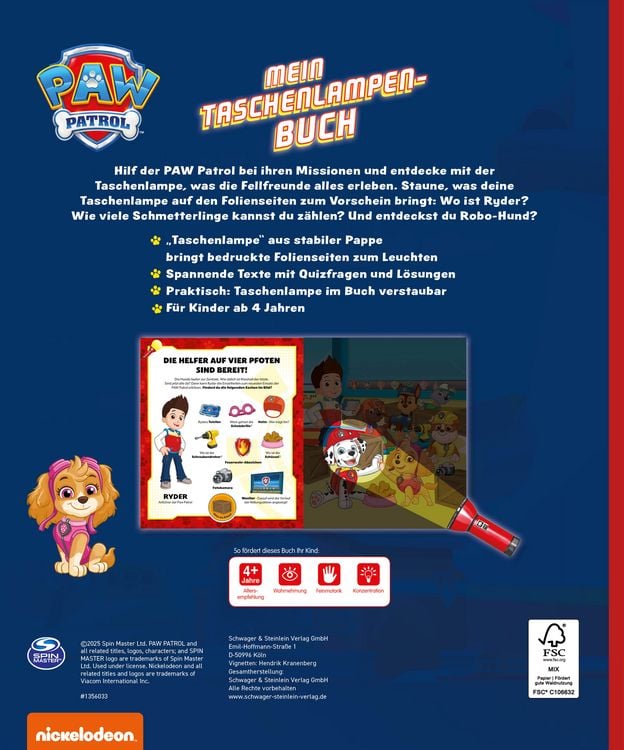 Produktbild: PAW Patrol Mein Taschenlampenbuch ab 4 Jahren