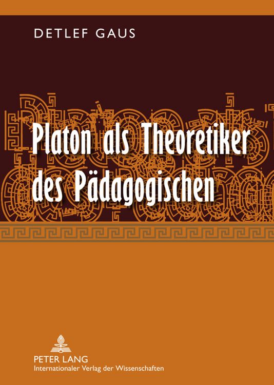 Produktbild: Platon als Theoretiker des Paedagogischen
