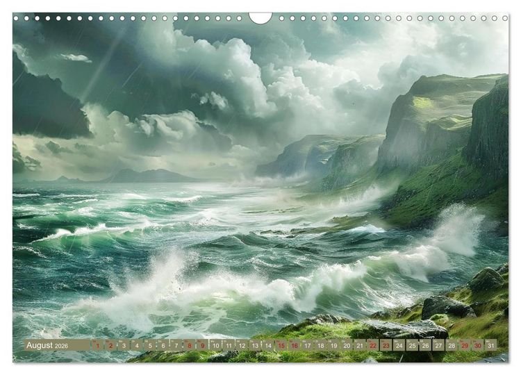 Produktbild: Sturmwarnung an der K&uuml;ste (Wandkalender 2026 DIN A3 quer), CALVENDO Monatskalender