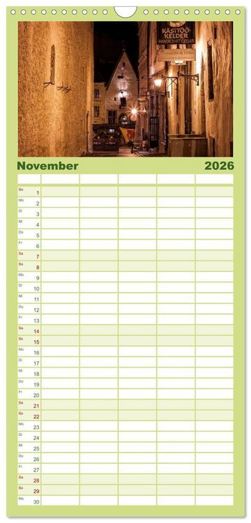 Produktbild: Familienplaner 2026 - Das Baltikum - Unterwegs in faszinierenden Kulturlandschaften mit 5 Spalten (Wandkalender, 21 x 45 cm) CALVENDO