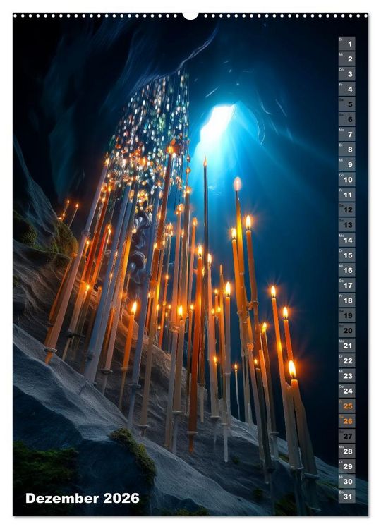 Produktbild: Kerzenwelt (Wandkalender 2026 DIN A2 hoch), CALVENDO Monatskalender