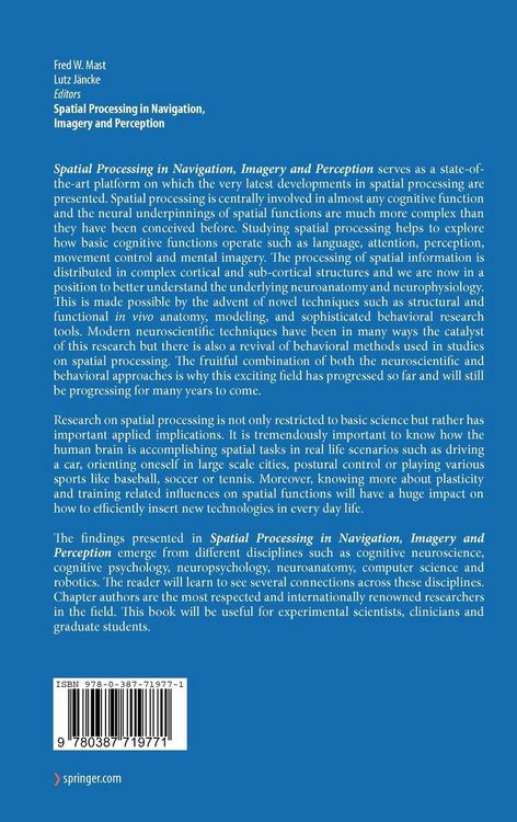 Produktbild: Spatial Processing in Navigation, Imagery and Perception